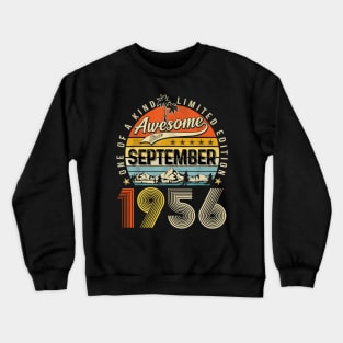 Awesome Since September 1956 Vintage 67th Birthday Crewneck Sweatshirt